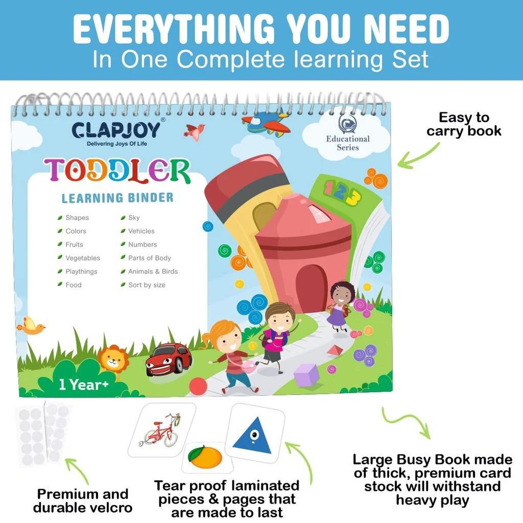 Toddler Learning Binder – Interactive & Reusable Activities for Ages 1–4