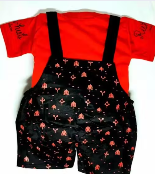Cute baby dungaree with teddy